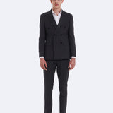 PINSTRIPED PANTS WITH SIDE ADJUSTMENT