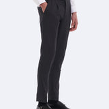 PINSTRIPED PANTS WITH SIDE ADJUSTMENT