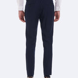 PINSTRIPED PANTS WITH SIDE ADJUSTMENT