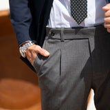 PLAIN CROPPED FIT DRESS PANTS