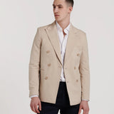 BLAZER CRUZADA LISA ALGODON