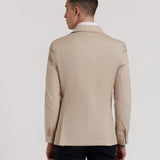 BLAZER CRUZADA LISA ALGODON