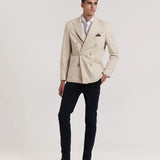 BLAZER CRUZADA LISA ALGODON