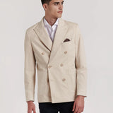 BLAZER CRUZADA LISA ALGODON