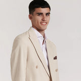 BLAZER CRUZADA LISA ALGODON