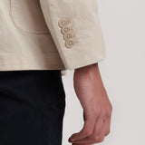 BLAZER CRUZADA LISA ALGODON