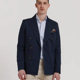 BLAZER CRUZADA LISA ALGODON