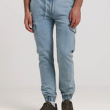 PANTALON VAQUERO CARGO JOGGER CORDONES