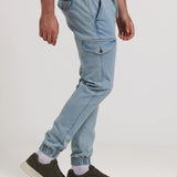 PANTALON VAQUERO CARGO JOGGER CORDONES