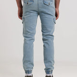 PANTALON VAQUERO CARGO JOGGER CORDONES