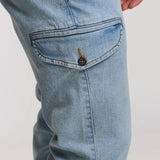 PANTALON VAQUERO CARGO JOGGER CORDONES