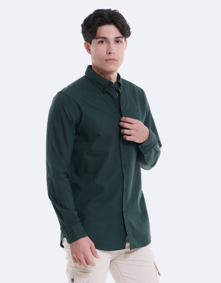 CAMISA LISA OXFORD - BOSQUE