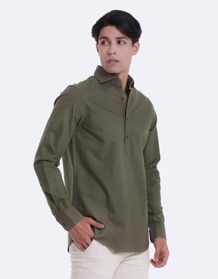 CAMISA POLERA OXFORD - KAKI