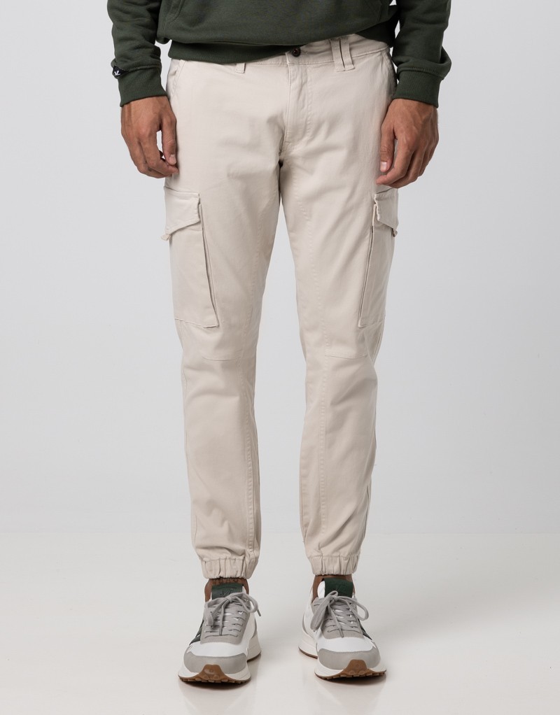 PANTALON ALGODON CARGO ELASTICO BAJO