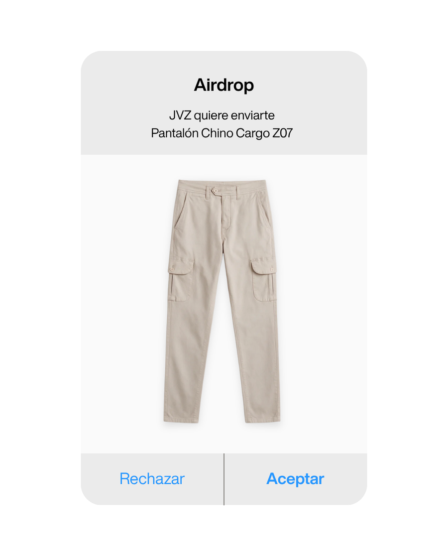 PANTALON CHINO CARGO Z07 - crudo