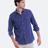 CAMISA LINO BOLSILLOS PECHO