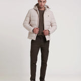 CAZADORA ACOLCHADA CAPUCHA ENCERADO