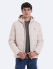 PADDED JACKET WITH WAXED HOOD