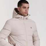 CAZADORA ACOLCHADA CAPUCHA ENCERADO