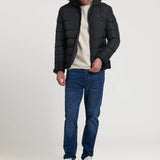 CAZADORA ACOLCHADA CAPUCHA ENCERADO