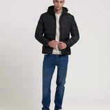 CAZADORA ACOLCHADA CAPUCHA ENCERADO