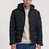 CAZADORA ACOLCHADA CAPUCHA ENCERADO