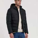 CAZADORA ACOLCHADA CAPUCHA ENCERADO