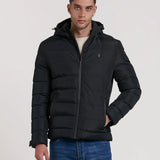 CAZADORA ACOLCHADA CAPUCHA ENCERADO