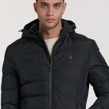 CAZADORA ACOLCHADA CAPUCHA ENCERADO