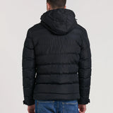 CAZADORA ACOLCHADA CAPUCHA ENCERADO