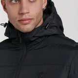 CAZADORA ACOLCHADA CAPUCHA ENCERADO