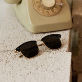 GAFAS SOL METAL DORADO