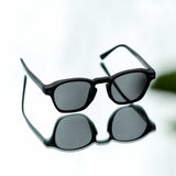 Óculos de Sol Geométricos, Preto