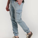 PANTALON VAQUERO JOGGER CARGO