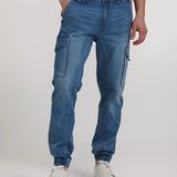 PANTALON VAQUERO JOGGER CARGO