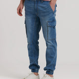 PANTALON VAQUERO JOGGER CARGO