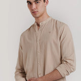 CAMISOLA DE LINHO COM GOLA MAO