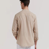 CAMISOLA DE LINHO COM GOLA MAO