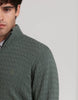 Half-Zip Braided Sweater