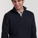 JERSEY TRENZADO MEDIA CREMALLERA