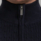 JERSEY TRENZADO MEDIA CREMALLERA