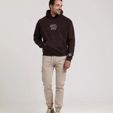 BASEBALL EMBROIDERED HOODED SWEATSHIRT