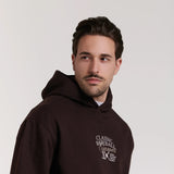 BASEBALL EMBROIDERED HOODED SWEATSHIRT