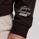 BASEBALL EMBROIDERED HOODED SWEATSHIRT