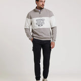 Half-zip sweatshirt with panels