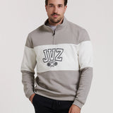 Half-zip sweatshirt with panels