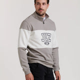 Half-zip sweatshirt with panels
