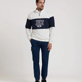 Half-zip sweatshirt with panels