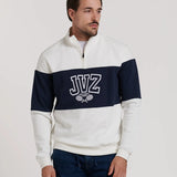 Half-zip sweatshirt with panels