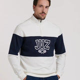 Half-zip sweatshirt with panels